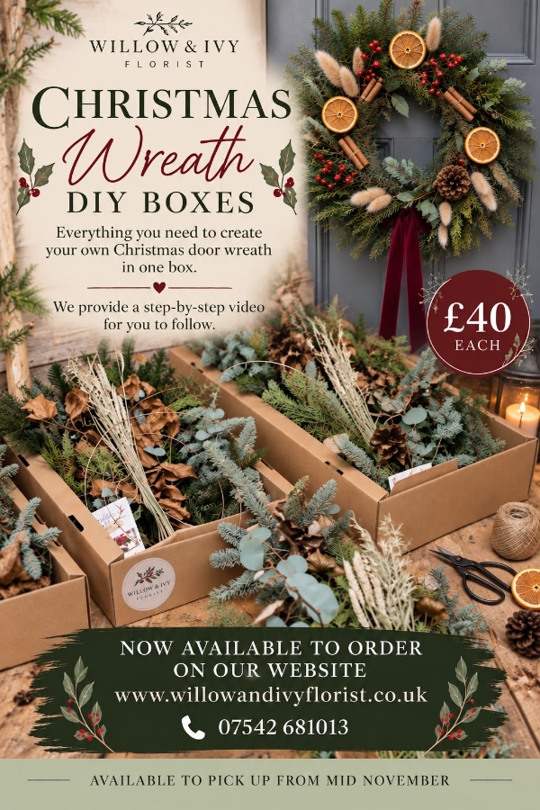 DIY Christmas wreath boxes